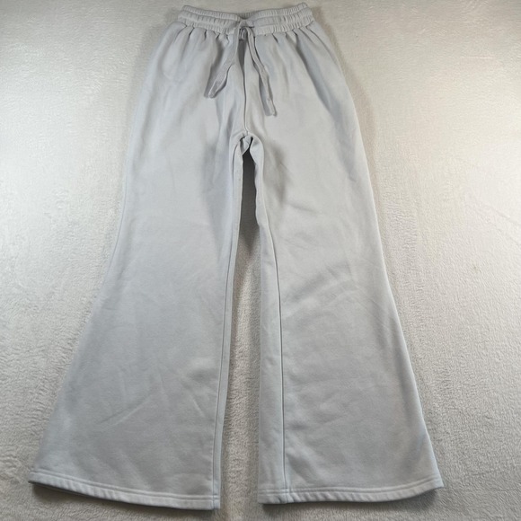 Brandy Melville Pants - Brandy Melville Pants Womens S White Wide Leg Flare Sweatpants Drawstring Lounge